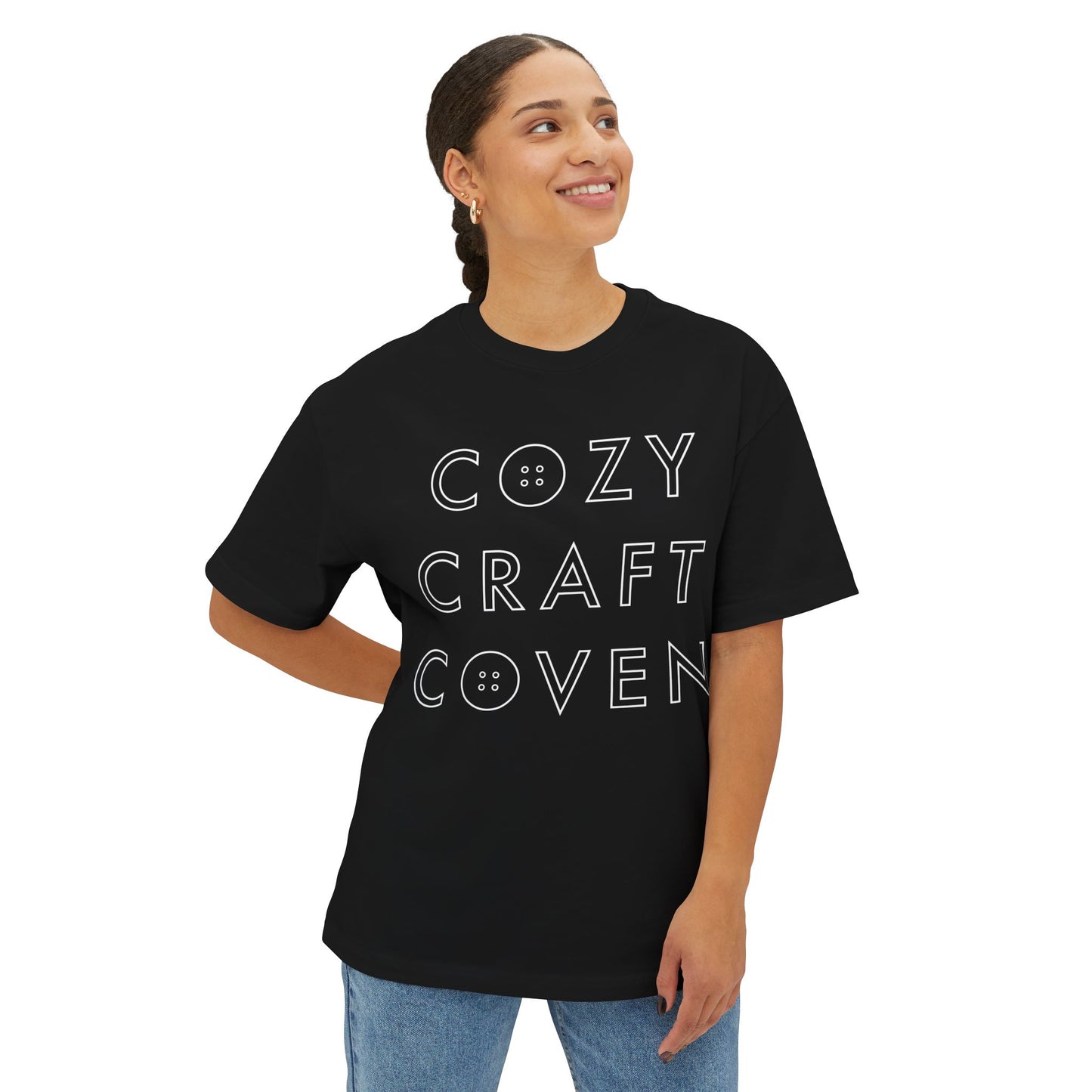 Cozy Craft Coven Logo Oversized Boxy Tee