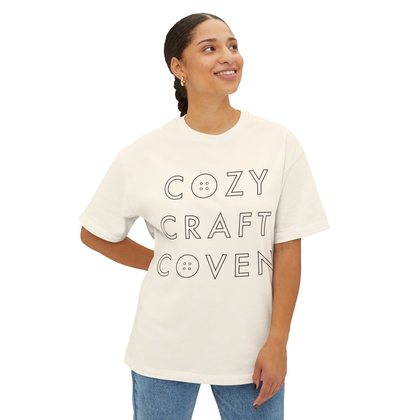 Cozy Craft Coven Logo Oversized Boxy Tee