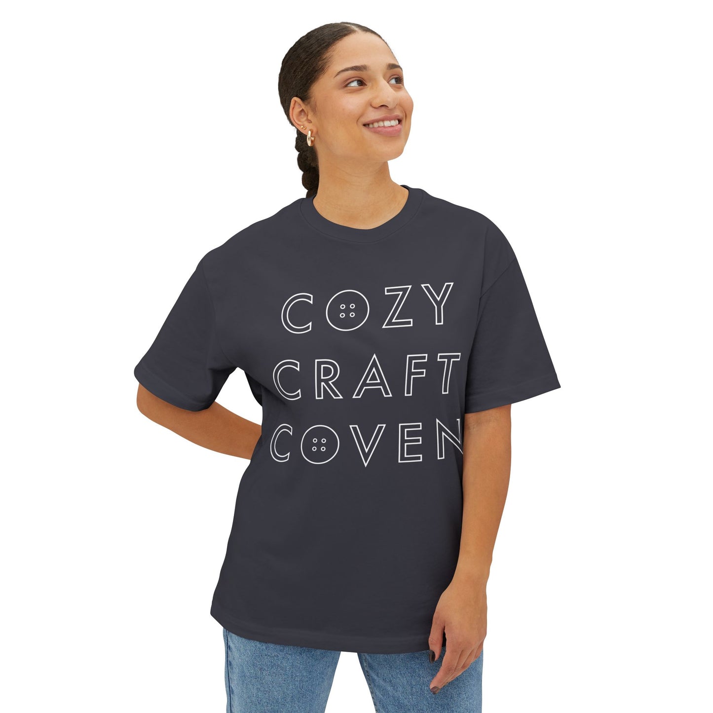 Cozy Craft Coven Logo Oversized Boxy Tee