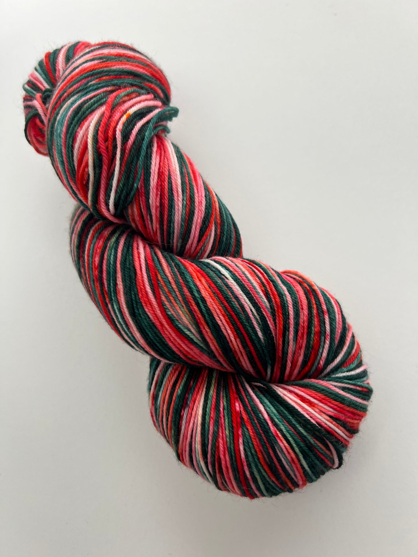 Self-Striping Sock Yarn - Cardinal in the Pines
