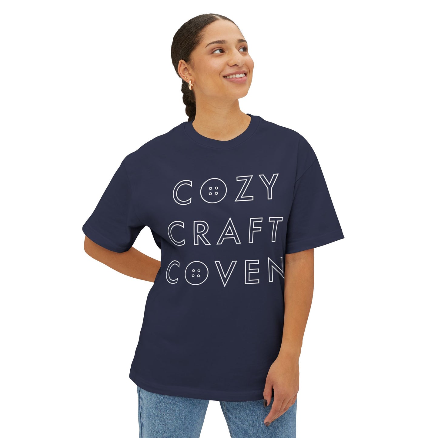 Cozy Craft Coven Logo Oversized Boxy Tee