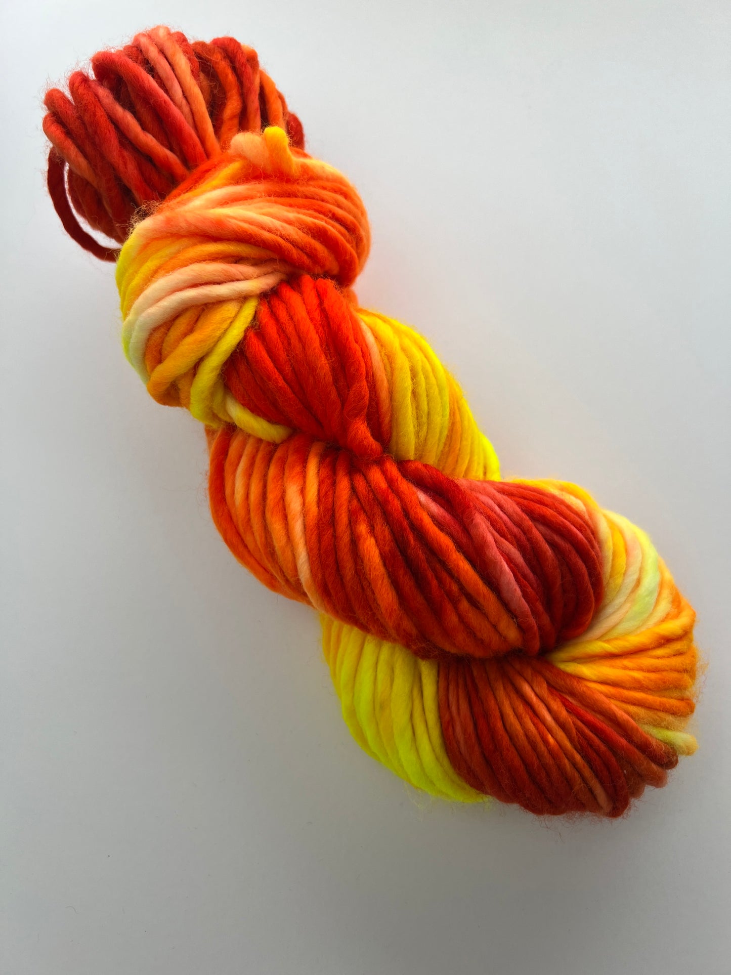 Hand-Dyed Super Bulky Yarn - Blaze