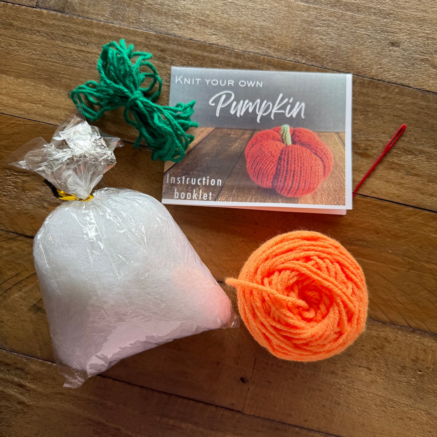 Beginner Neon Pumpkin Knit Kit