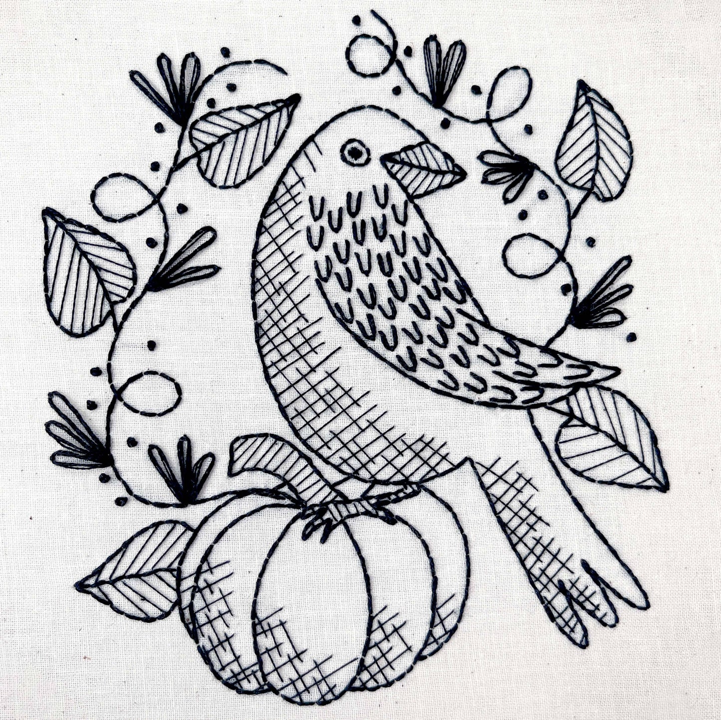 Raven 8" embroidery kit