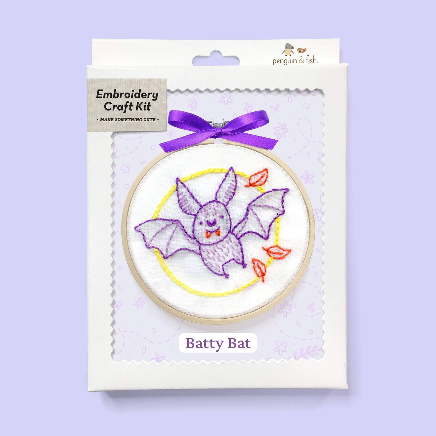 Batty Bat 4" embroidery kit