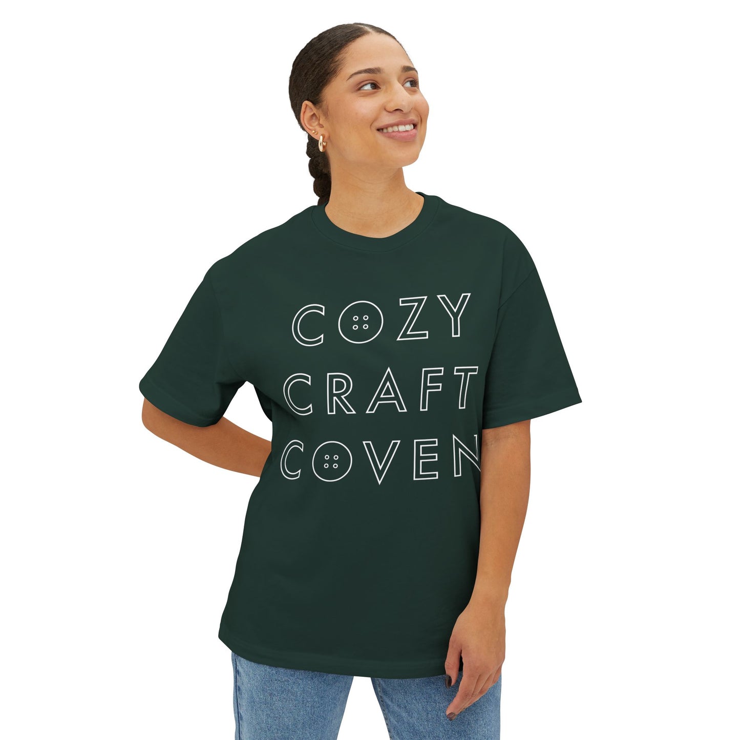 Cozy Craft Coven Logo Oversized Boxy Tee