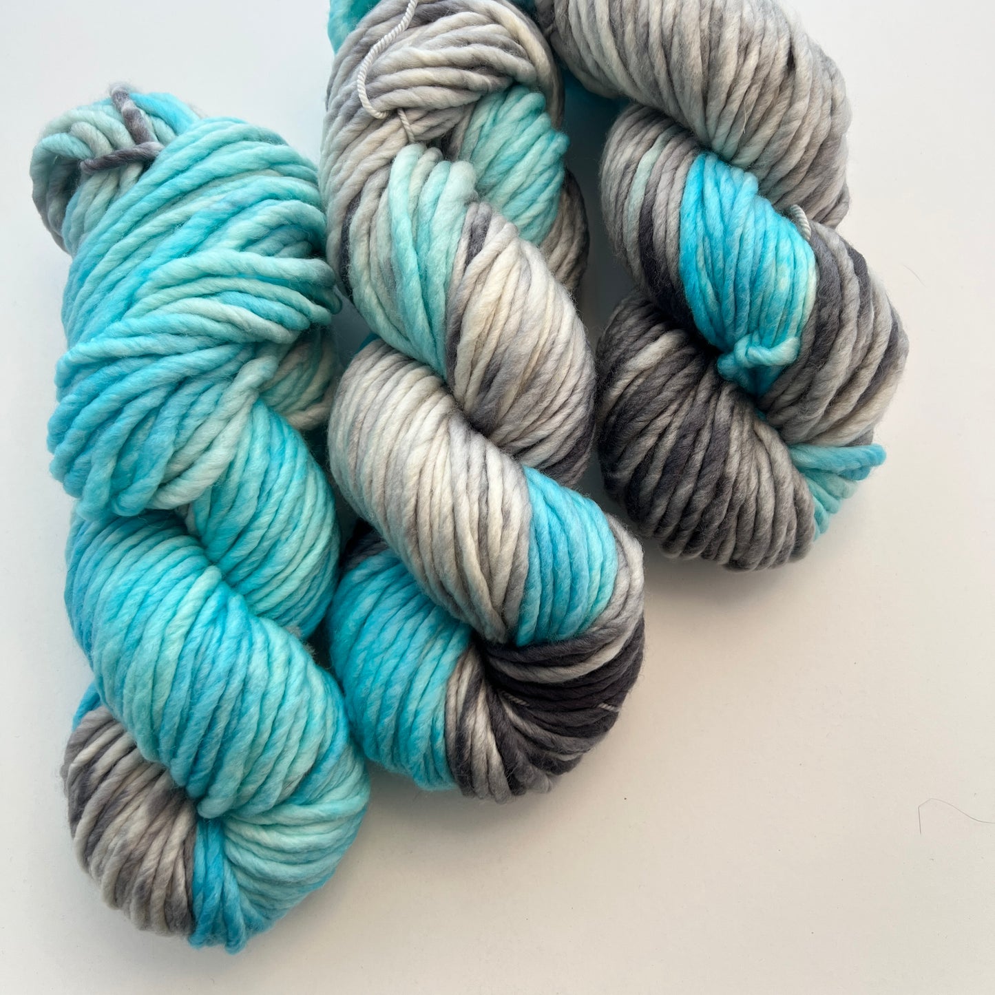Hand-Dyed Super Bulky Yarn - Seattle Skies