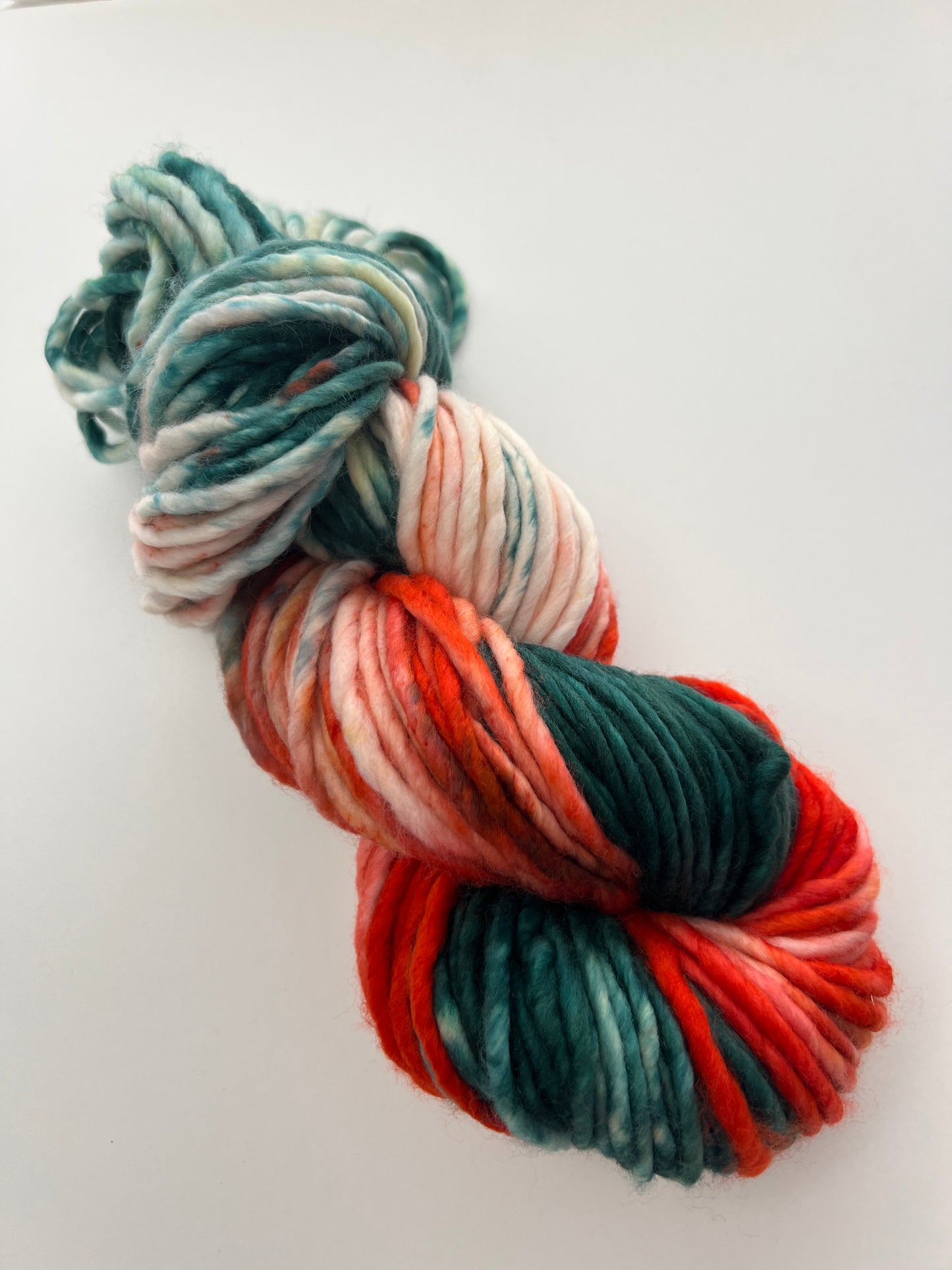 Hand-Dyed Super Bulky Yarn - Cardinal in the Pines