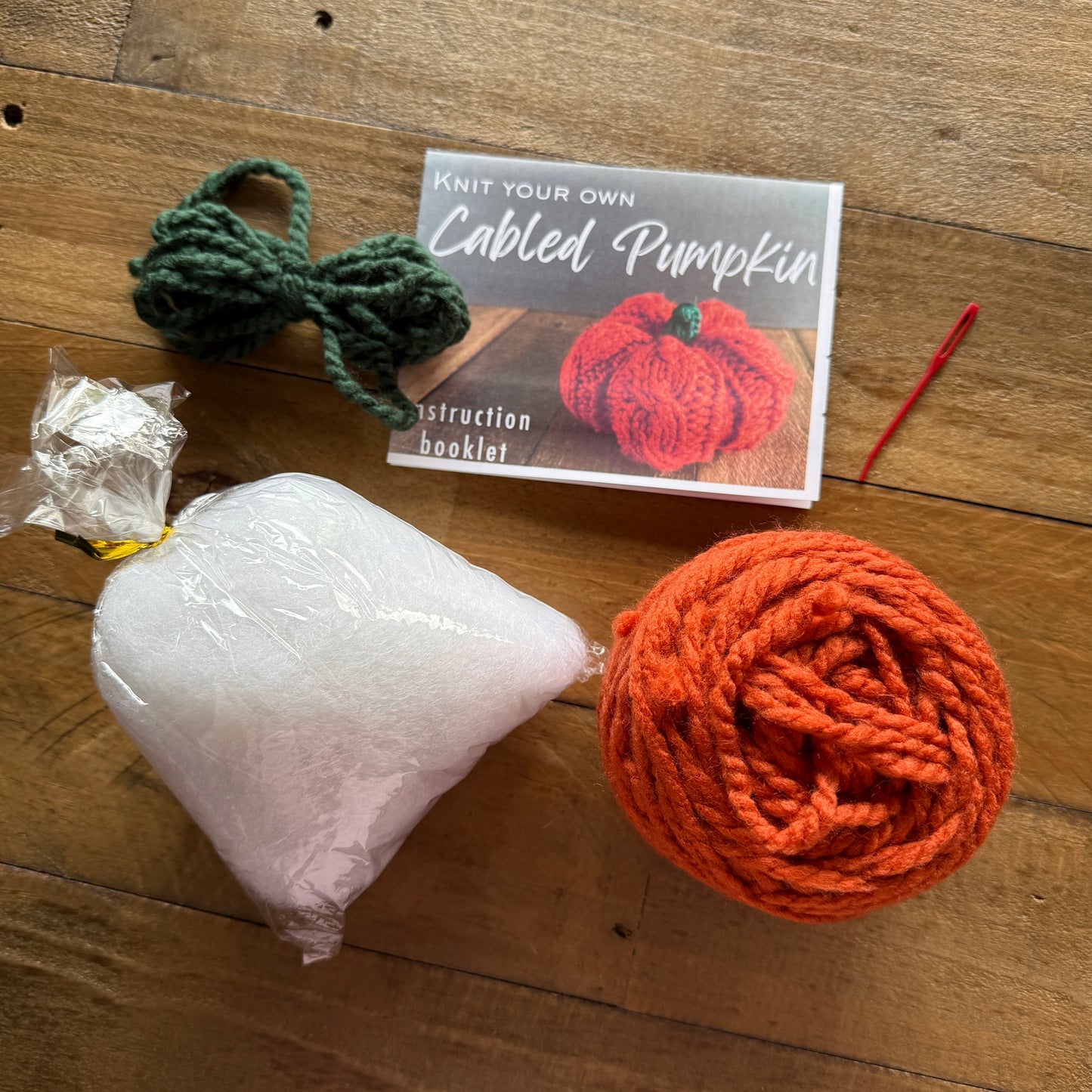 Cabled Pumpkin Knit Kit