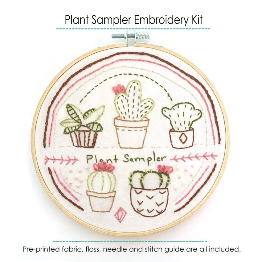 Plant Sampler - Beginner Embroidery Kit