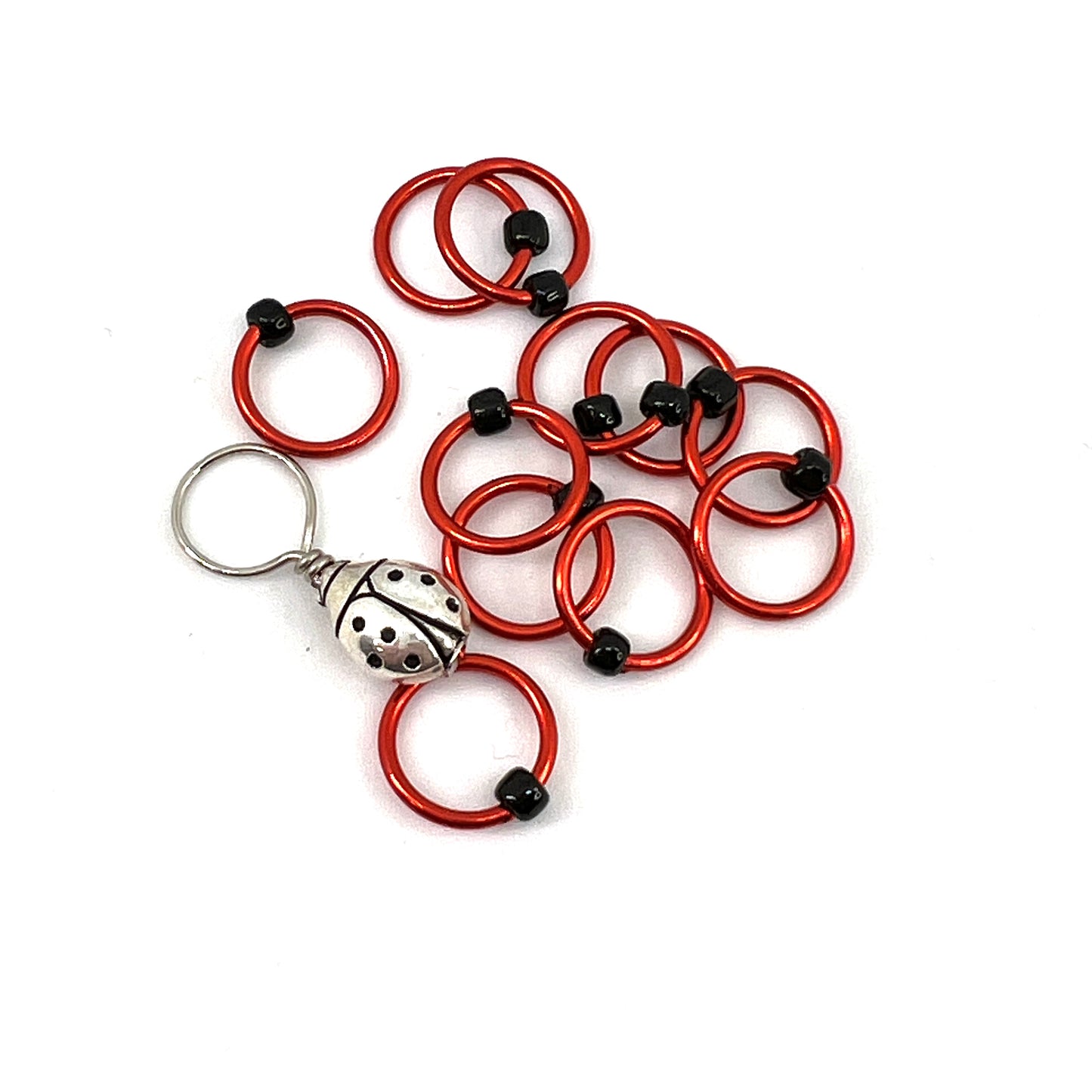 Medium Stitch Markers - Lady Bug