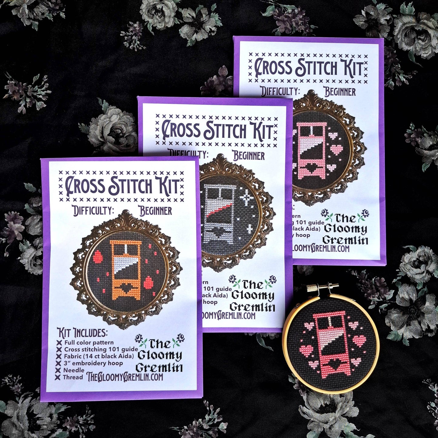 Guillotine, Red - Cross Stitch Kit