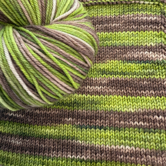 Self-Striping Sock Yarn - Green Witch