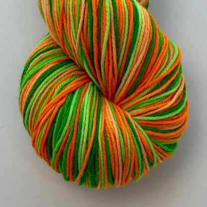 Self-Striping Sock Yarn - Electric Pumpkin