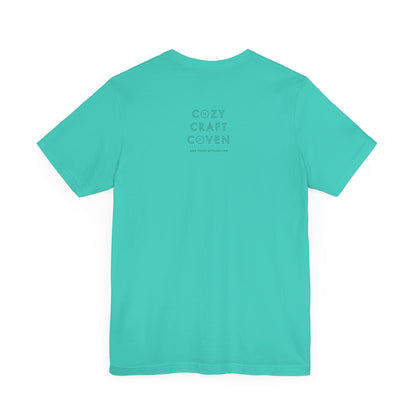 Cozy Ghost Floral Tee - Unisex Short Sleeve T-Shirt for Spooky Season