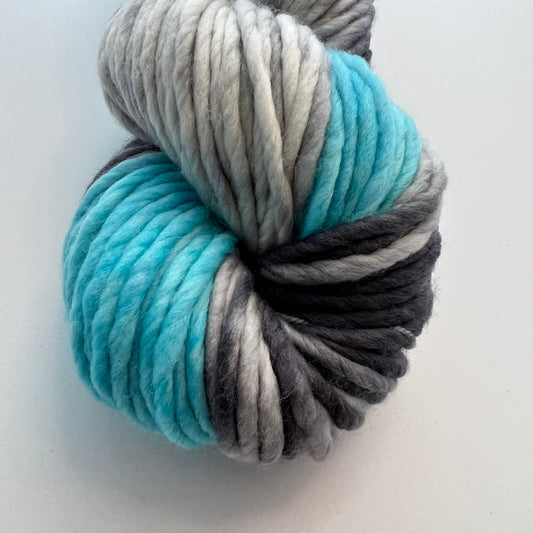 Hand-Dyed Super Bulky Yarn - Seattle Skies