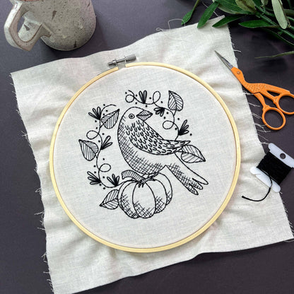 Raven 8" embroidery kit