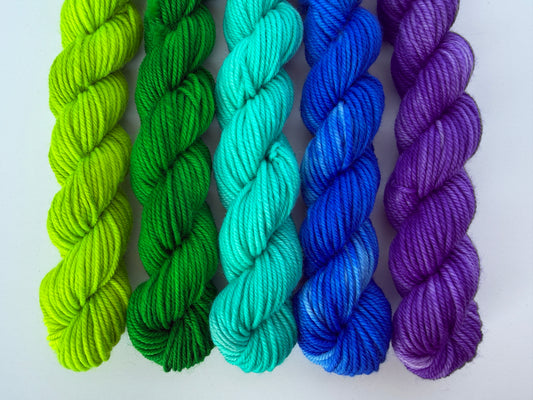 Mini Skein DK Bundle - Nightshade - Set of 5