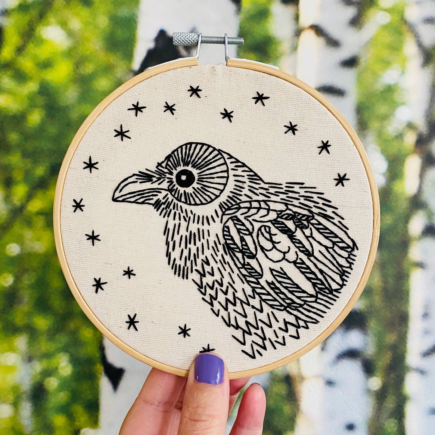 Raven Complete Embroidery Kit