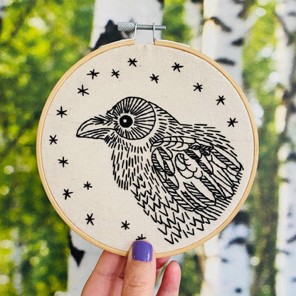 Raven Complete Embroidery Kit