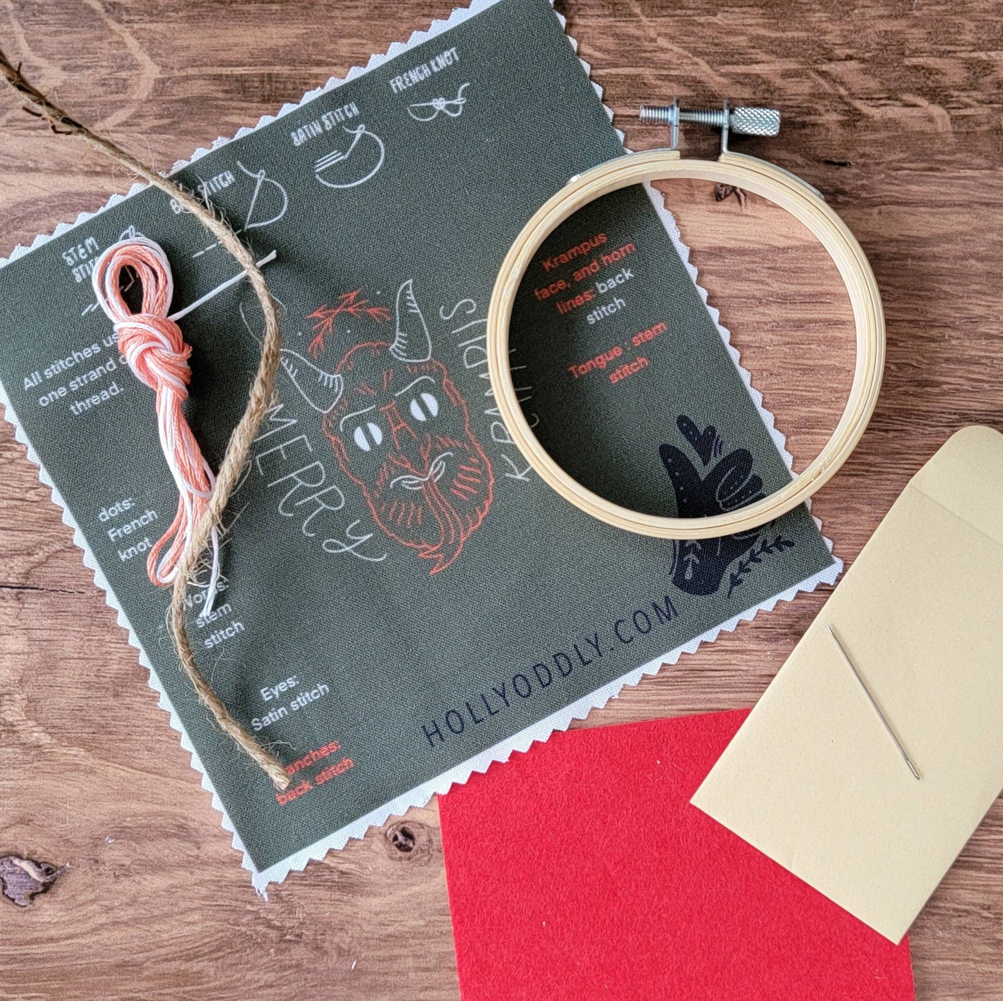 Embroidery Kit Ornament: Krampus