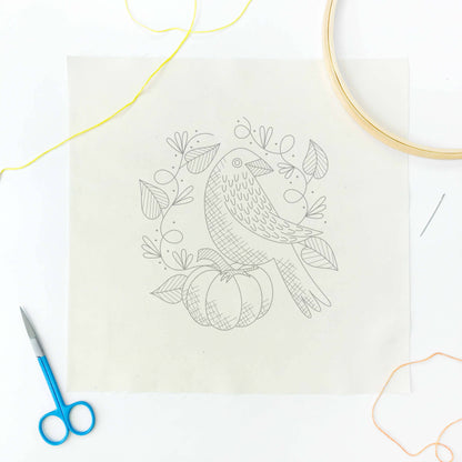 Raven 8" embroidery kit