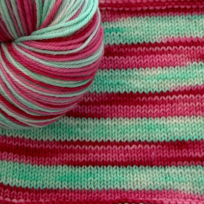 Self-Striping Sock Yarn - Candy Cane Lane