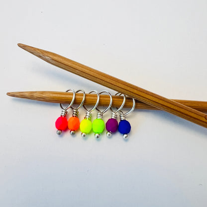 Small Stitch Markers - Neon Pops