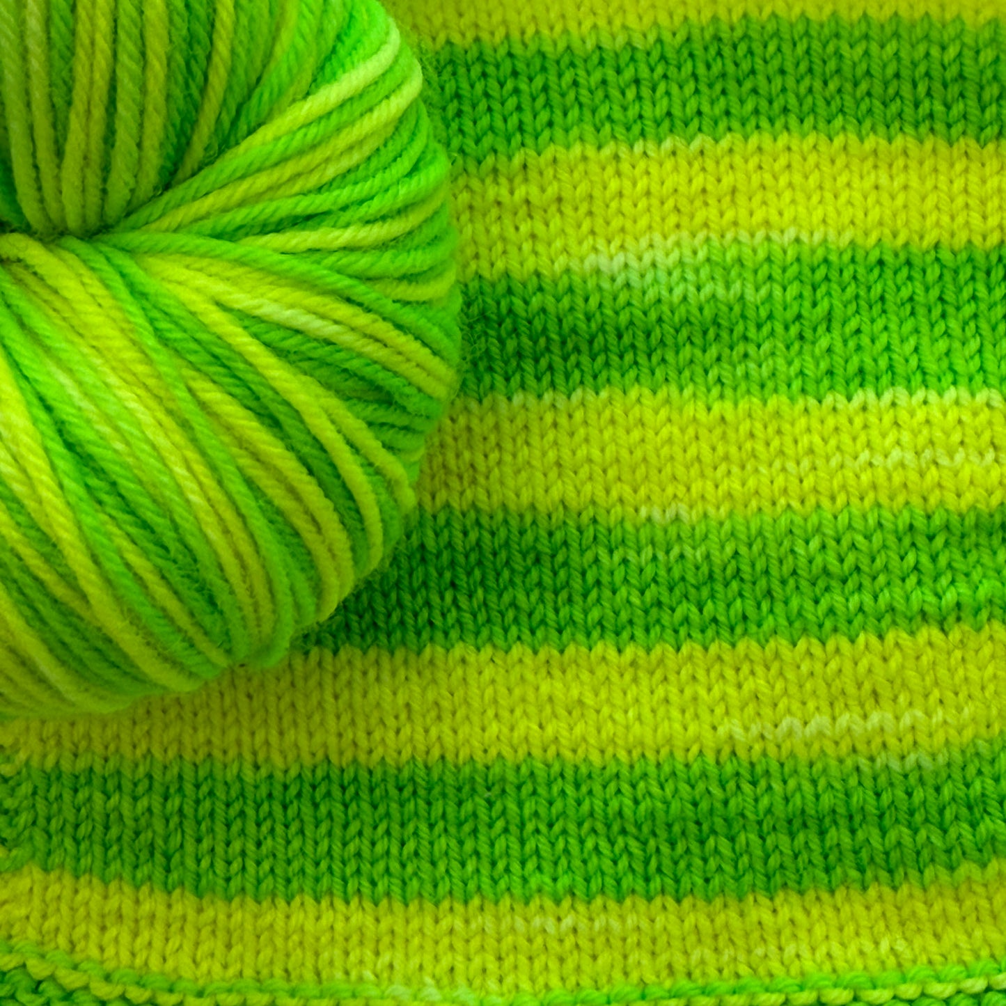 Self-Striping Sock Yarn - Lemon Lime