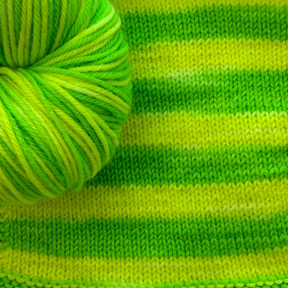 Self-Striping Sock Yarn - Lemon Lime