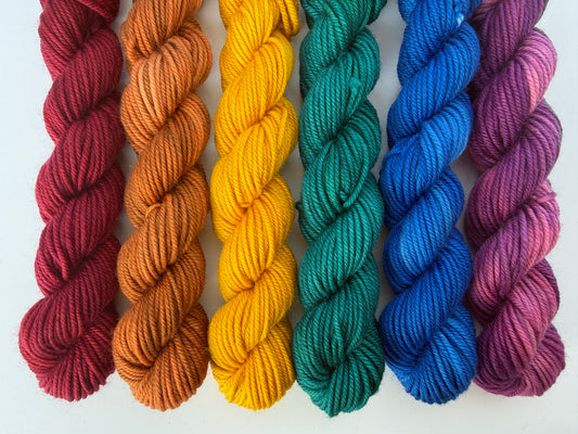 Mini Skein DK Bundle - Jewel Tones - Set of 6