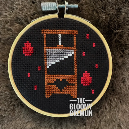 Guillotine, Red - Cross Stitch Kit