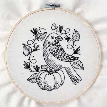 Raven 8" embroidery kit