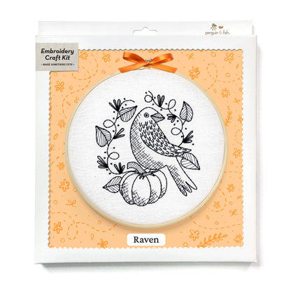 Raven 8" embroidery kit