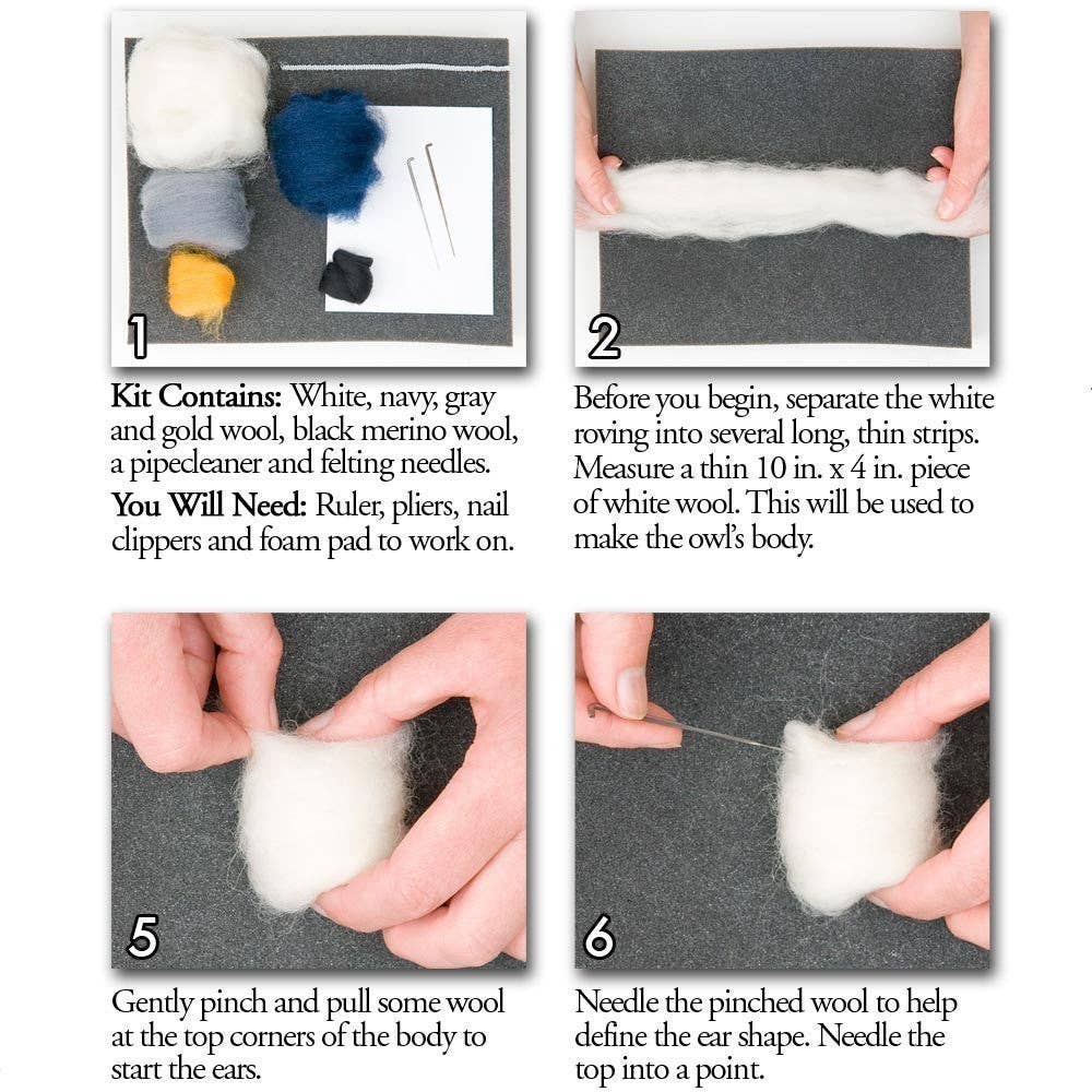 Owls Felting Kit